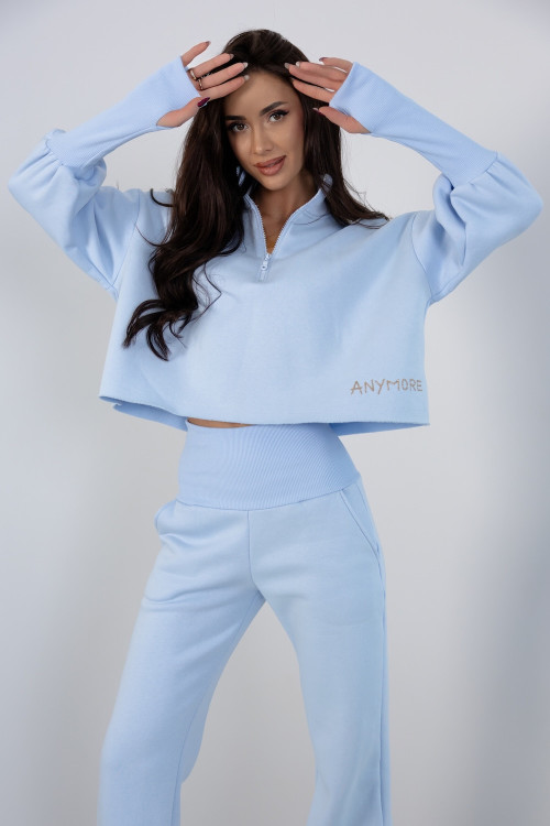 Damen Trainingsanzug - I don't care - Blau - 5339