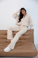 Women's tracksuit - I don't care - Beige - 5339