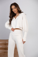 Women's tracksuit - I don't care - Ecru - 5339