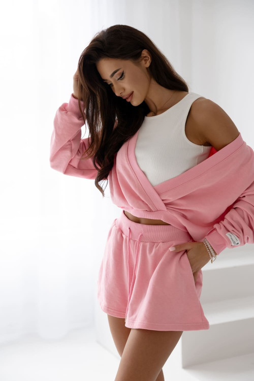 Women's 3-in-1 tracksuit set – Soft Elegance - Pink - 5389