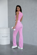 Women's set with sleeveless top - Follow My Bright - Powder Pink - 5395