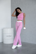Women's set with sleeveless top - Follow My Bright - Powder Pink - 5395