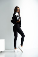 Women's set with oversized sweatshirt and leggings – black