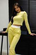 Tracksuit set with a striped top - crafted - Lemon