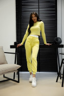 Tracksuit set with a striped top - crafted - Lemon